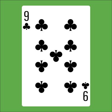 Poker kartı için düz renk simgesi.