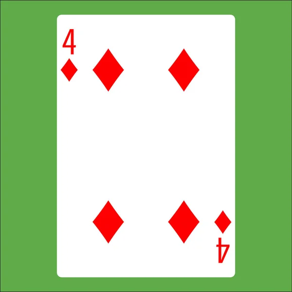Flaches Farbsymbol Für Pokerkarte — Stockvektor