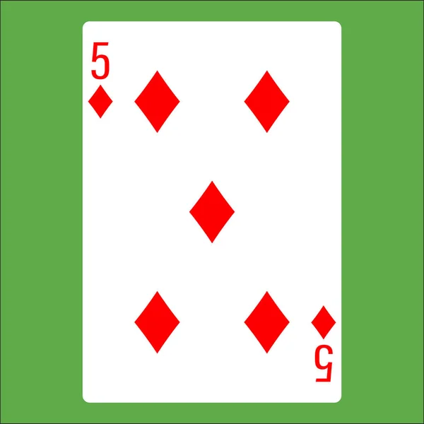 Піктограма Плоского Кольору Покерної Картки — стоковий вектор