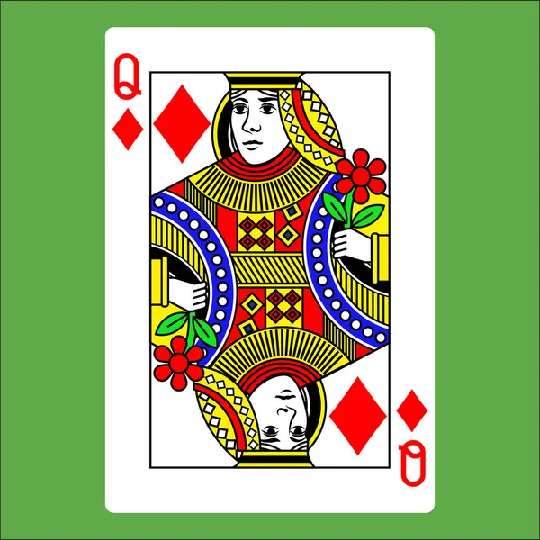 扑克牌的平面彩色图标 — 图库矢量图片