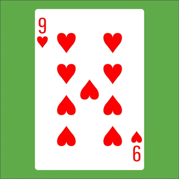 Platt Färg Ikon För Poker Kort — Stock vektor