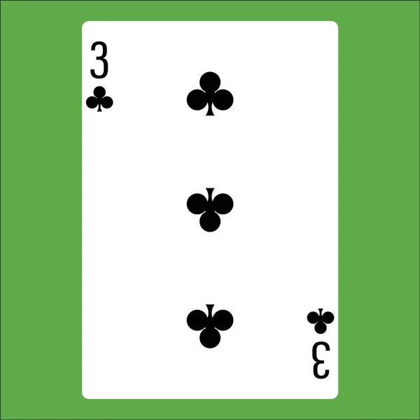 Platt Färg Ikon För Poker Kort — Stock vektor