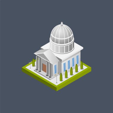 Washington DC - Isometric 3D illüstrasyon.