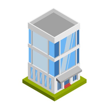 Alışveriş merkezi - Isometric 3D illüstrasyon.
