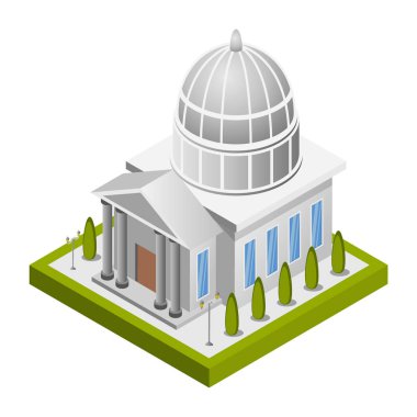 Washington DC - Isometric 3D illüstrasyon.