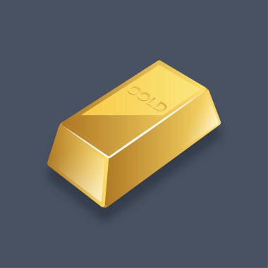 Altın Çubuğu - Isometric 3d illüstrasyon.