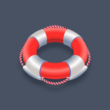 Lifebuoy - Isometric 3D illüstrasyon.