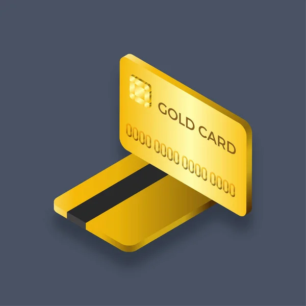 Cartão Crédito Ilustração Isométrica — Vetor de Stock