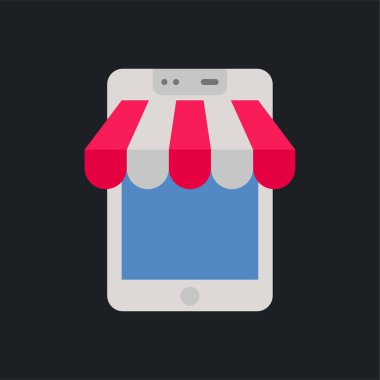 Çevrimiçi - Düz renk simgesi.