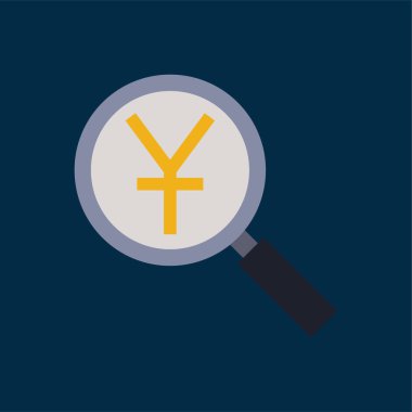 Yuan 'ı Ara - Düz renk simgeleri.