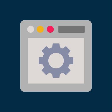 Web Yönetimi - Düz renk simgeleri.