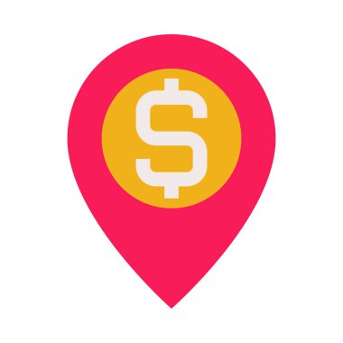 Konum - Düz renk simgesi.