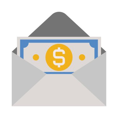 E- posta - Düz renk simgesi.