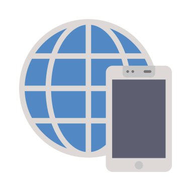 Mobil İnternet - Düz renk simgesi.