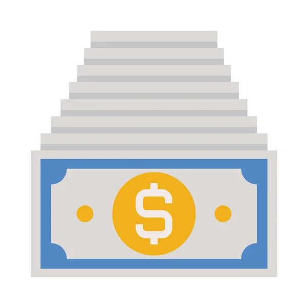 Banknote Flat Color Icon — Stock Vector