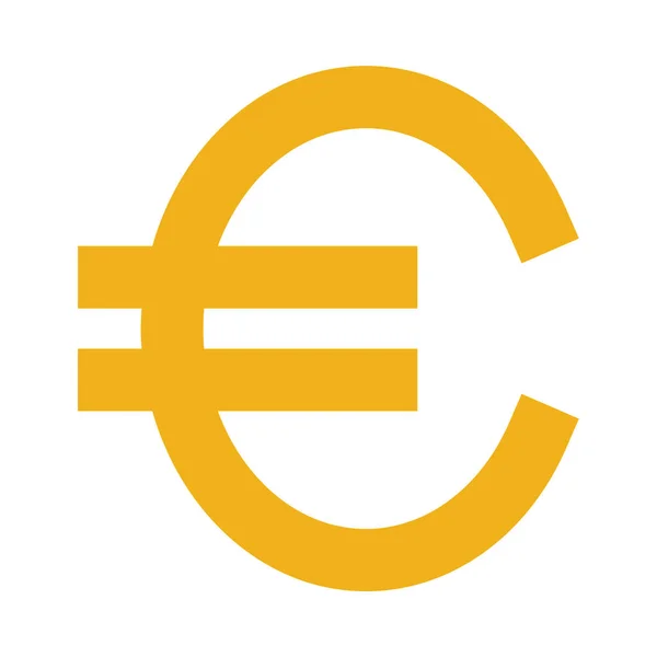 Euro Flache Farbsymbole — Stockvektor