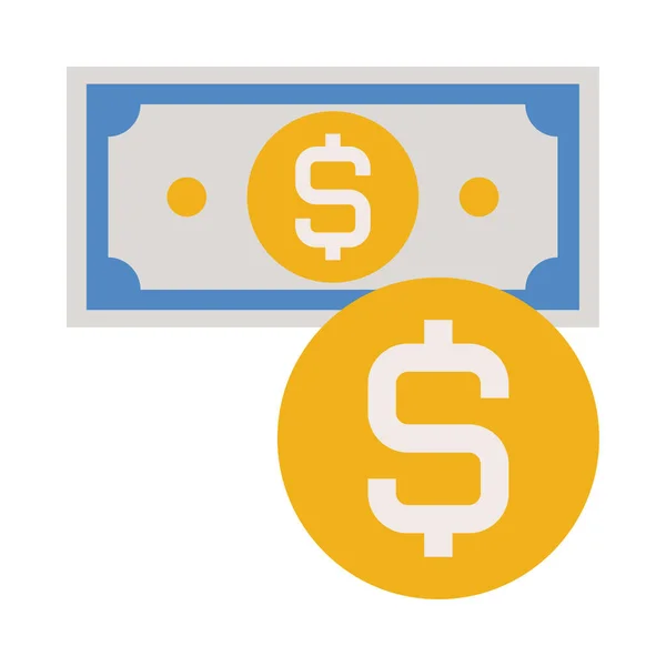 Cash Flat Color Icon — Stock Vector