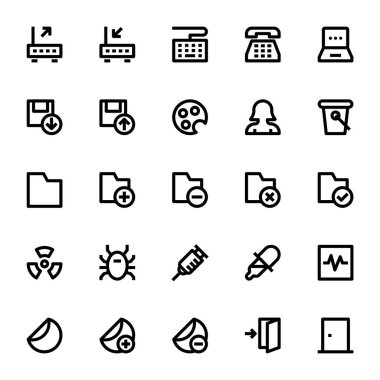 Kullanıcı arayüzü için özet simgeleri.