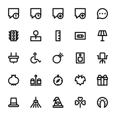 Kullanıcı arayüzü için özet simgeleri.