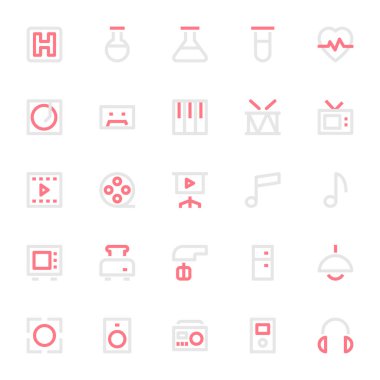 Kullanıcı arayüzü için iki renk taslak simgesi.