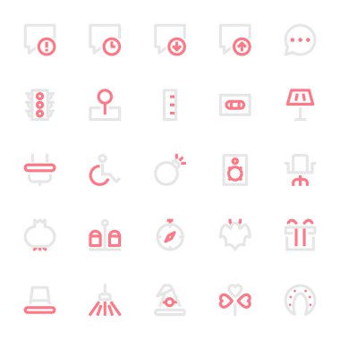 Kullanıcı arayüzü için iki renk taslak simgesi.