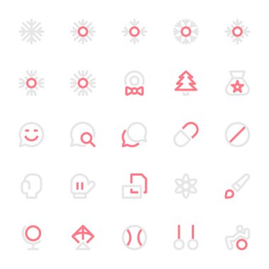 Kullanıcı arayüzü için iki renk taslak simgesi.