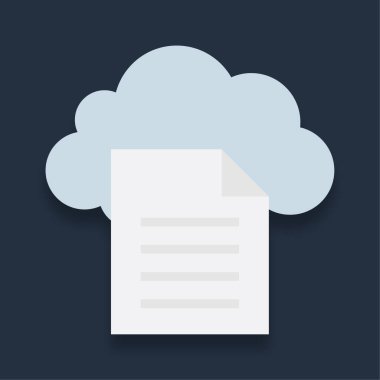 Bulut Belgesi - Düz Renk simgesi.