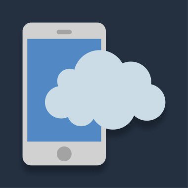 Mobil İnternet - Düz renk simgesi.