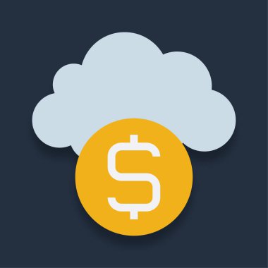 Para Depolama - Düz renk simgesi.