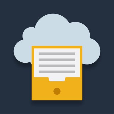 Bulut Dosyaları - Düz Renk simgesi.