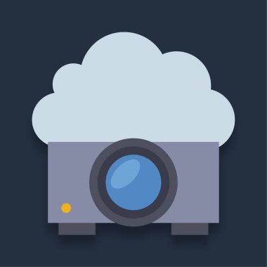 Projektör - Düz renk simgesi.