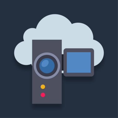 El kamerası - Düz renk simgesi.