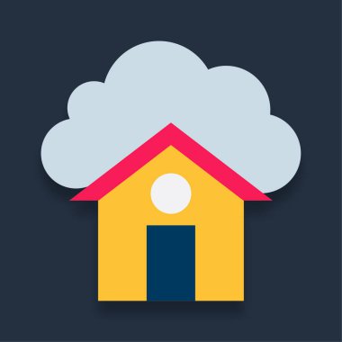 Sunucu Evi - Düz renk simgesi.