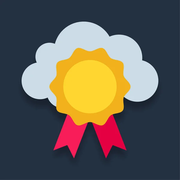 Premio Icono Color Plano — Vector de stock