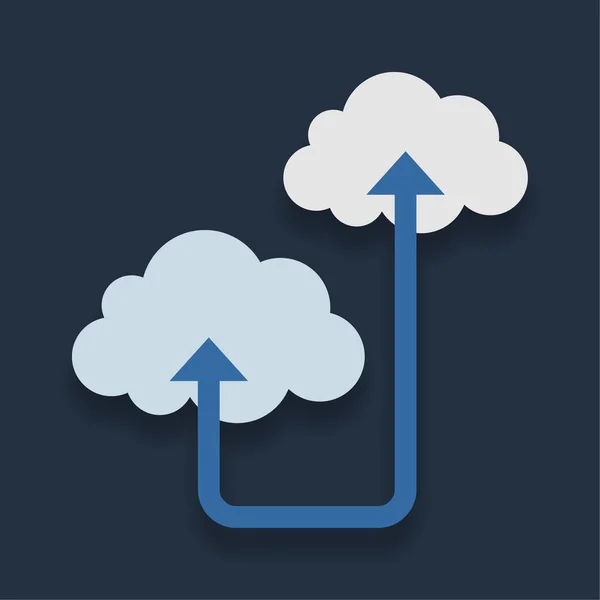 Cloud Network Pictograma Color Plat — Vector de stoc