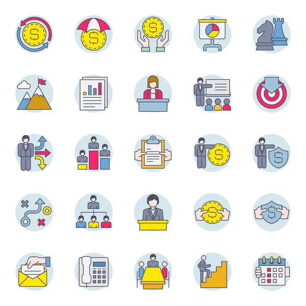 İş için doldurulmuş renk özeti simgeleri.