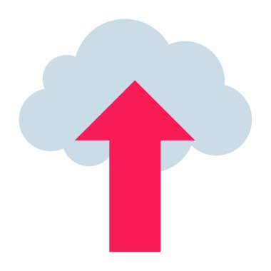 Bulut Yükle - Düz Renk simgesi.