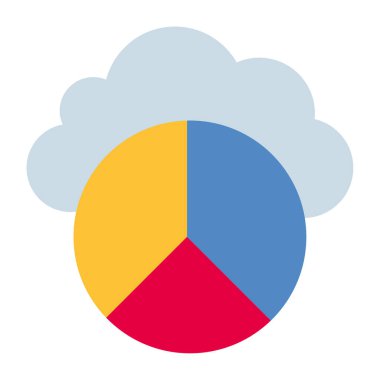 Turta Grafiği - Düz renk simgesi.