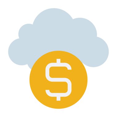 Para Depolama - Düz renk simgesi.