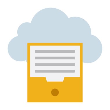 Bulut Dosyaları - Düz Renk simgesi.