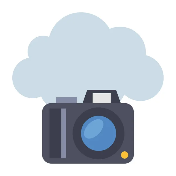 Camera Flat Color Icon — Stock Vector