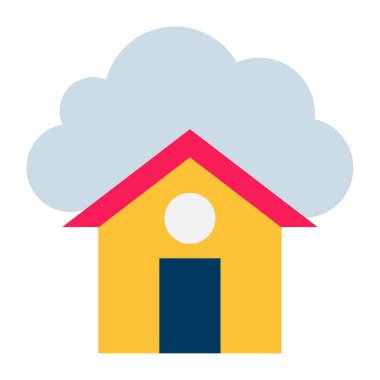 Sunucu Evi - Düz renk simgesi.