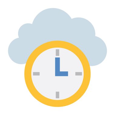 Bulut Geçmişi - Düz renk simgesi.