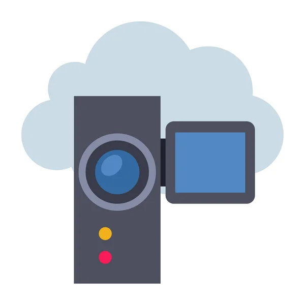 Handycam Icono Color Plano — Vector de stock