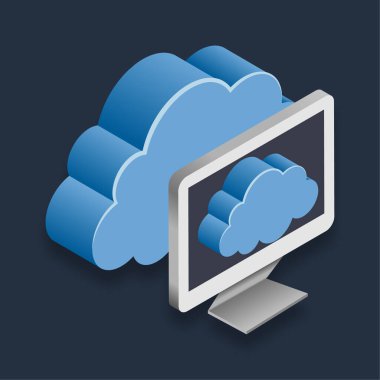 İnternet - Isometric 3d illüstrasyon.