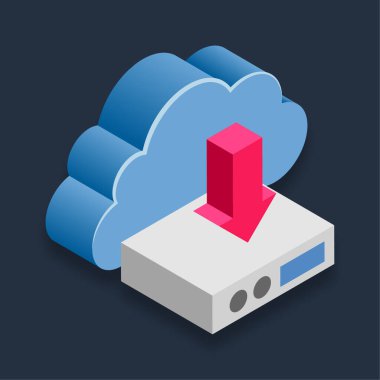 İndirme - Isometric 3d illüstrasyon.