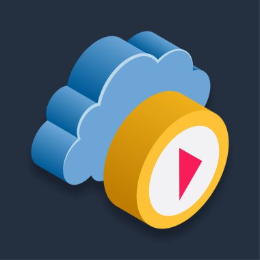 Çevrimiçi Ortam - Isometric 3d illüstrasyon.