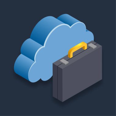 Çevrimiçi İş - Isometric 3d illüstrasyon.