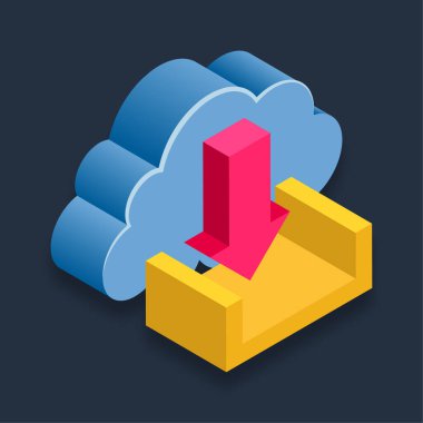 İndirme - Isometric 3d illüstrasyon.