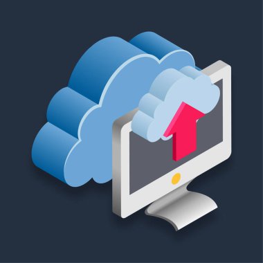 Gönderiliyor - Isometric 3d illüstrasyon.